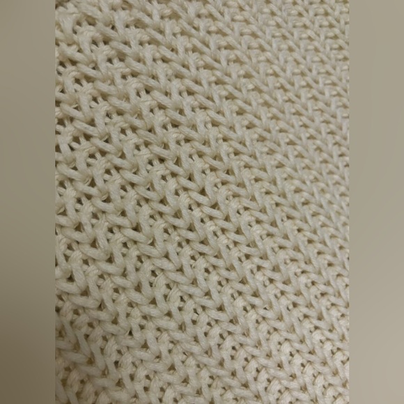 LRL Lauren Ralph Lauren Women's Cable Knit V Neck Sweater Beige - Picture 7 of 9